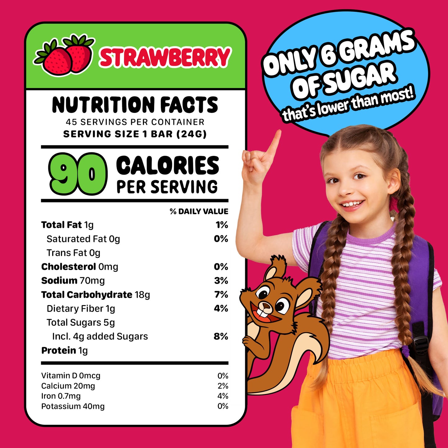 Strawberry Granola Bar 45 Count