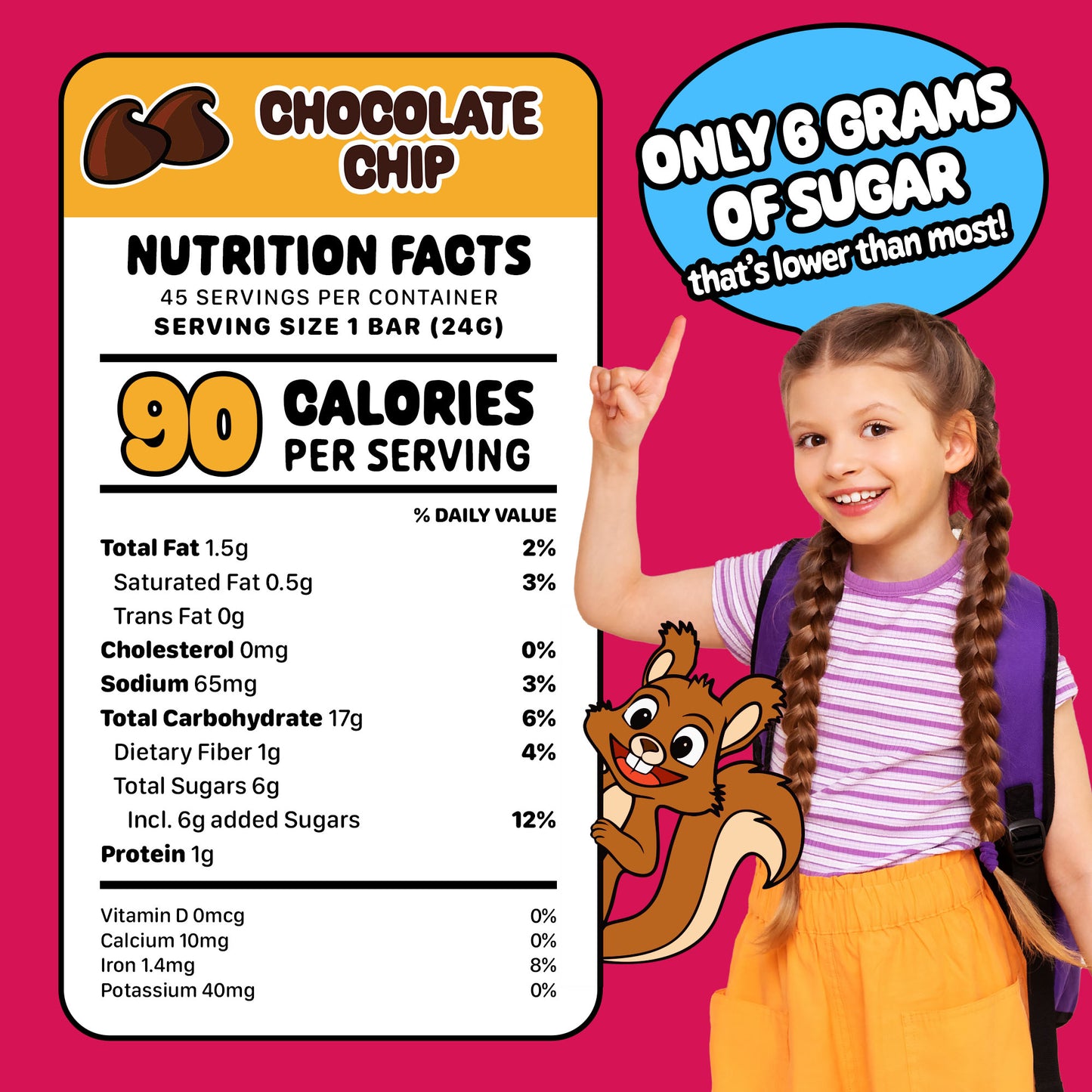 Chocolate Chip Granola Bar 45 Count