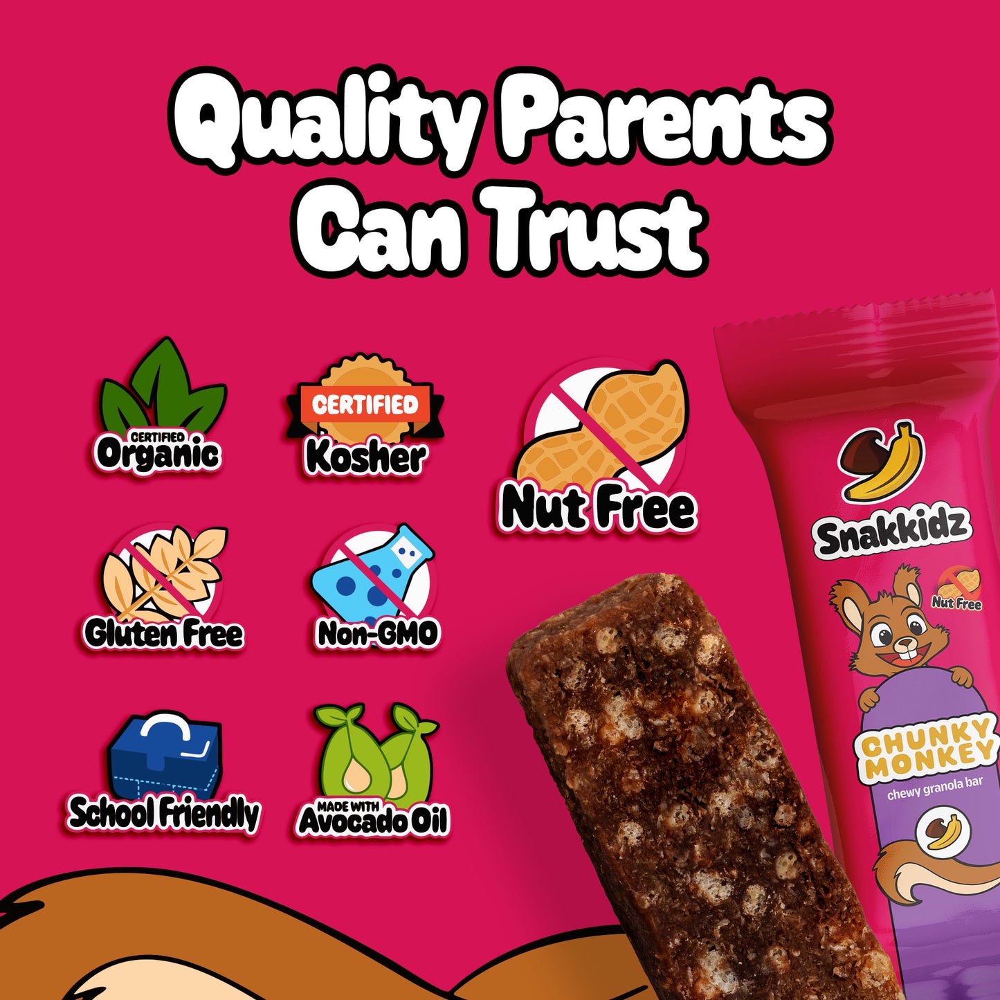 Chunky Monkey Granola Bar 45 Count