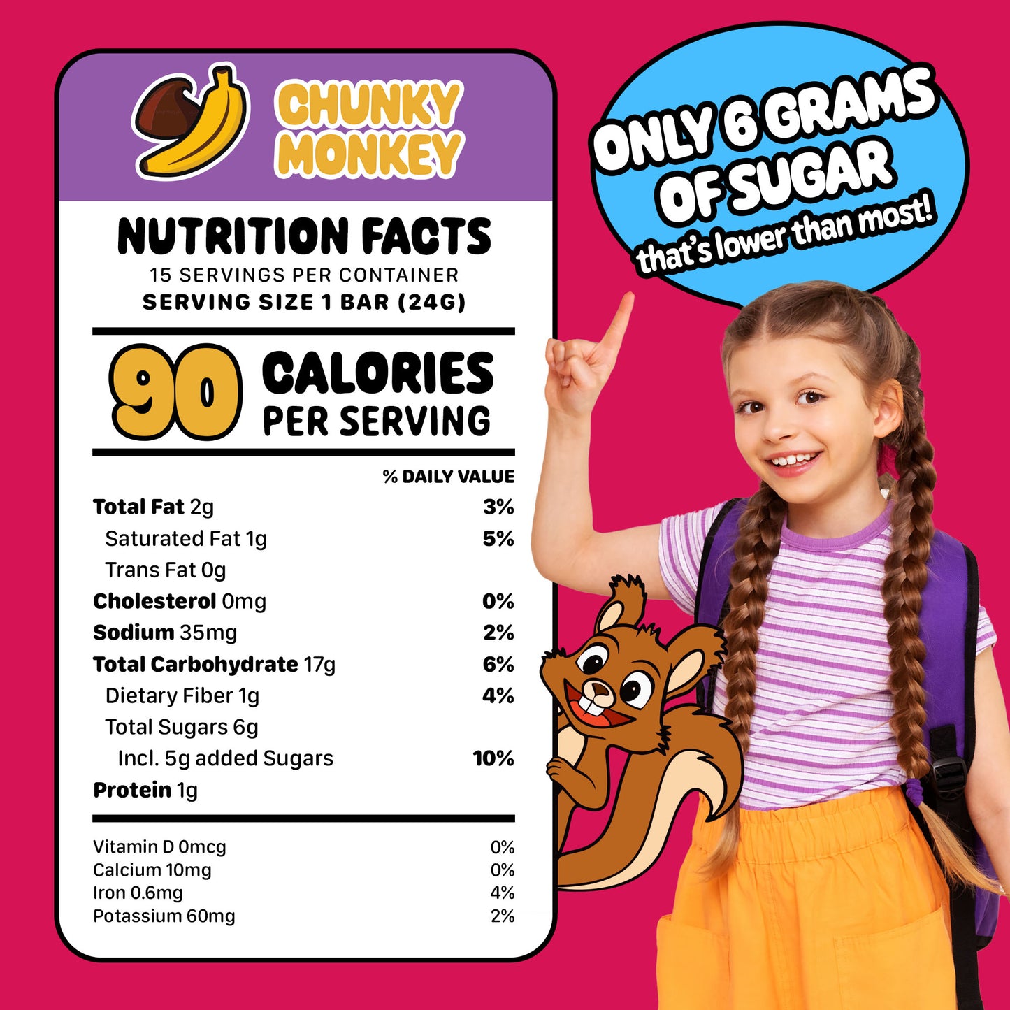 Chunky Monkey Granola Bar 45 Count